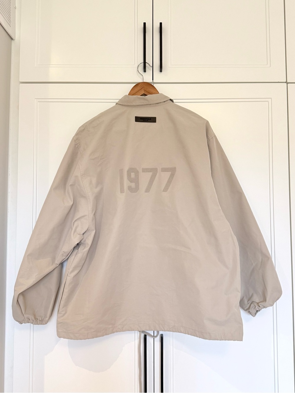 Fear of God Essentials 1977 Coach Jacket Taupe Beige